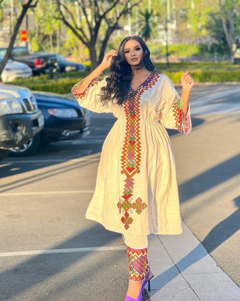 Fashionable Fetil Habesha Dress Modern Style Habesha Dress Etsy