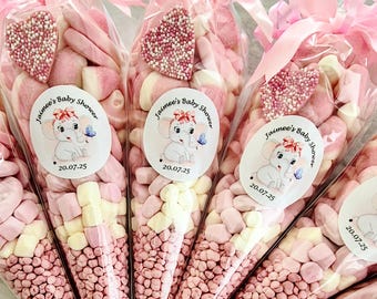 Pink Candy Cones: Baby Shower Party Favors UK
