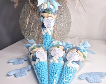 Baby Shower Party Cones - Baby Reveal - Gender reveal - Baby Party -Oh sweet baby - Party Favours-Sweet favours- Party favours- Blue cones