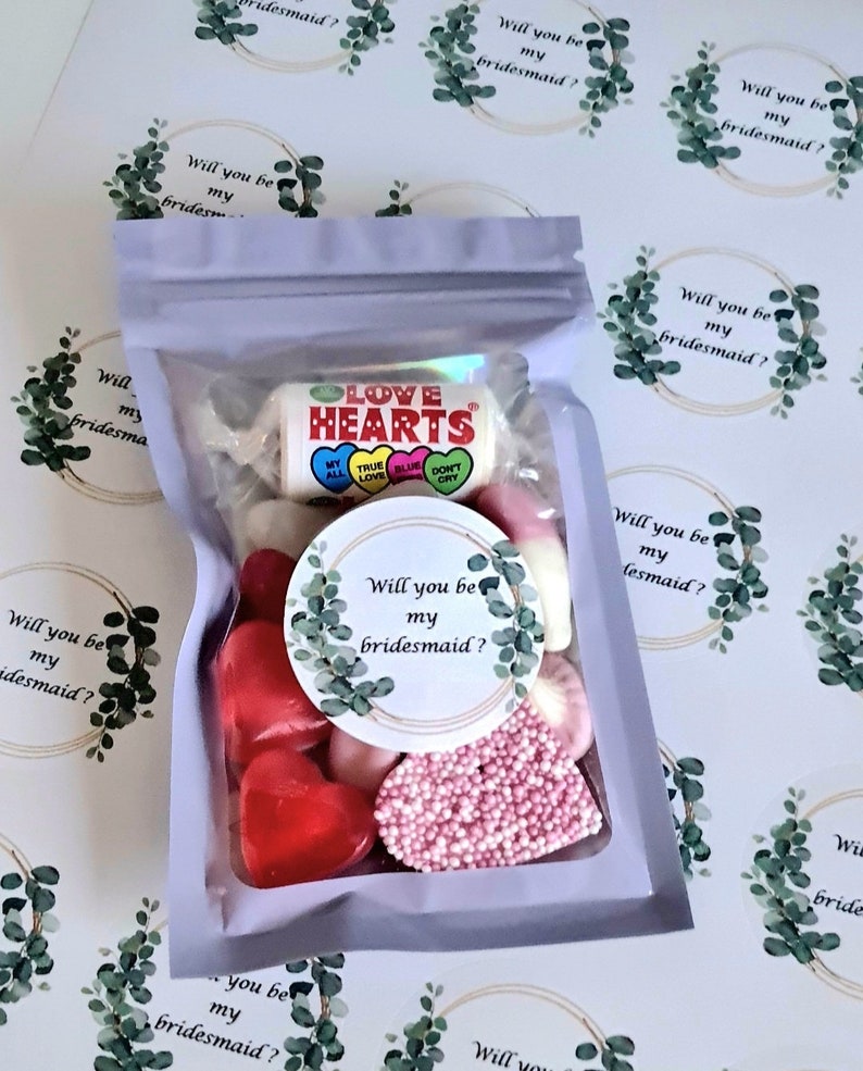 Party favours Sweet favours Bridesmaid proposal Goodie Bags Wedding Will you be my Bridesmaid image 4