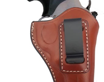 Dazzling Holster | K Frame Holster - IWB Leather Holster for Smith and Wesson K Frame Model 686 & Ruger GP100 | 6 Round - 2.5" Inch Barrels