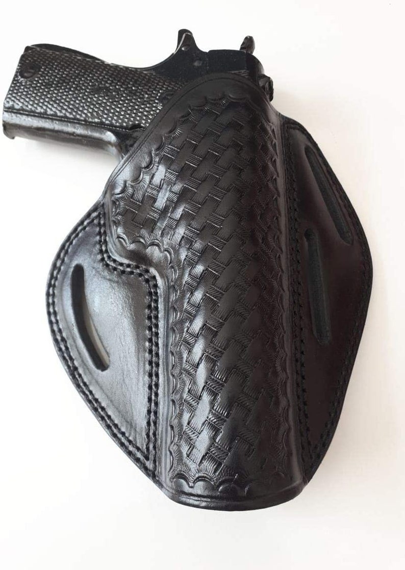 Dazzling Holster Fits Most 1911 5' Style Handguns Colt, Para, Kimber, S&W, Sig Sauer, Browning HP and More Basketweave image 8