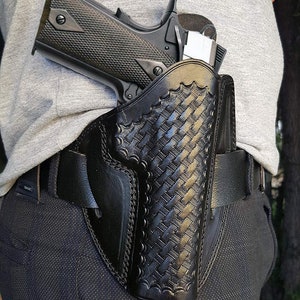 Dazzling Holster Fits Most 1911 5' Style Handguns Colt, Para, Kimber, S&W, Sig Sauer, Browning HP and More Basketweave image 6