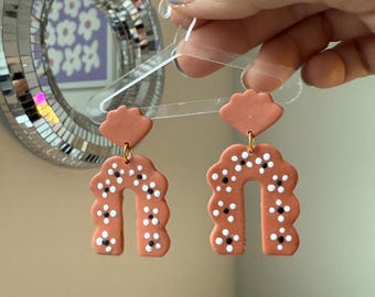Mexican Clay inspired polymer clay earrings
