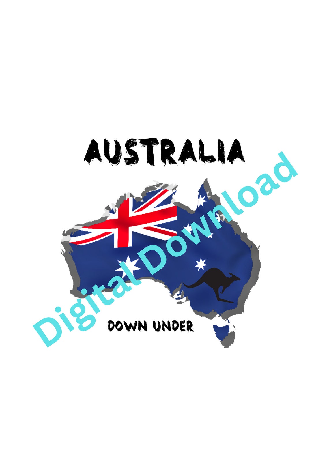 Australia Down Under Tshirt Design PNG Sublimation File Etsy