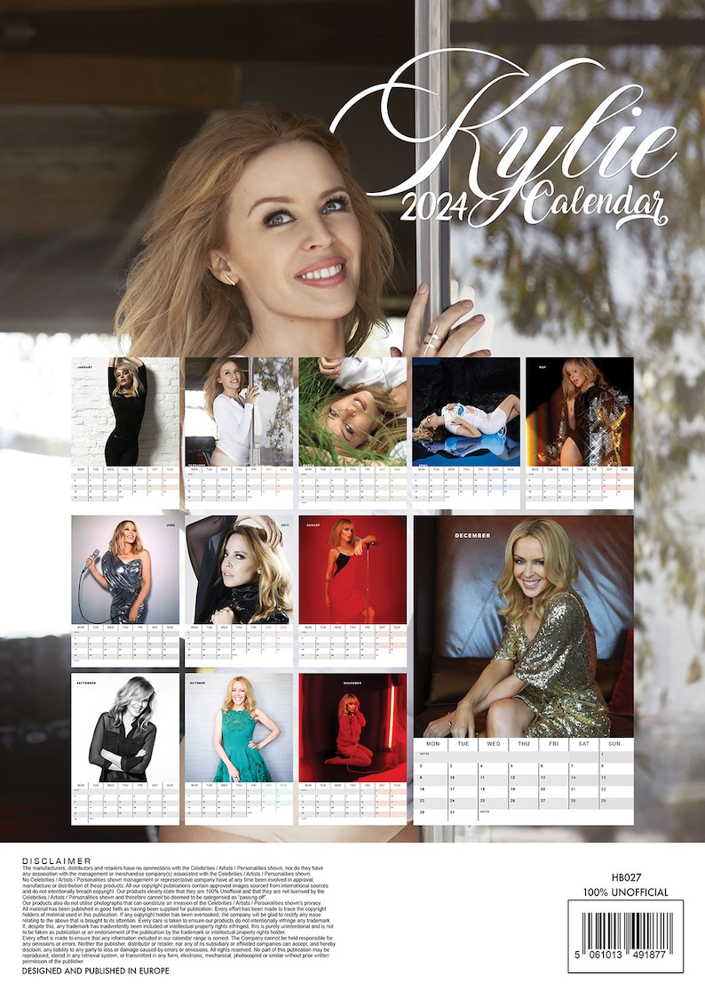KYLIE MINOGUE 2025 Calendar DULUXE Etsy