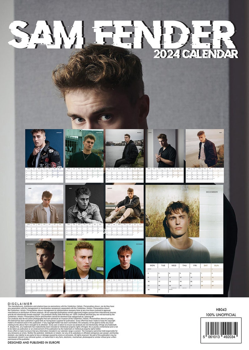 SAM FENDER 2024 Calendar DELUXE Etsy