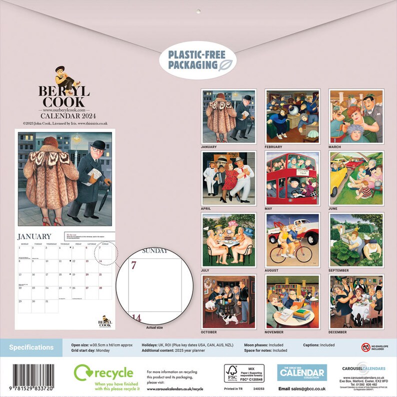 BERYL COOK CALENDAR 2024 Etsy UK