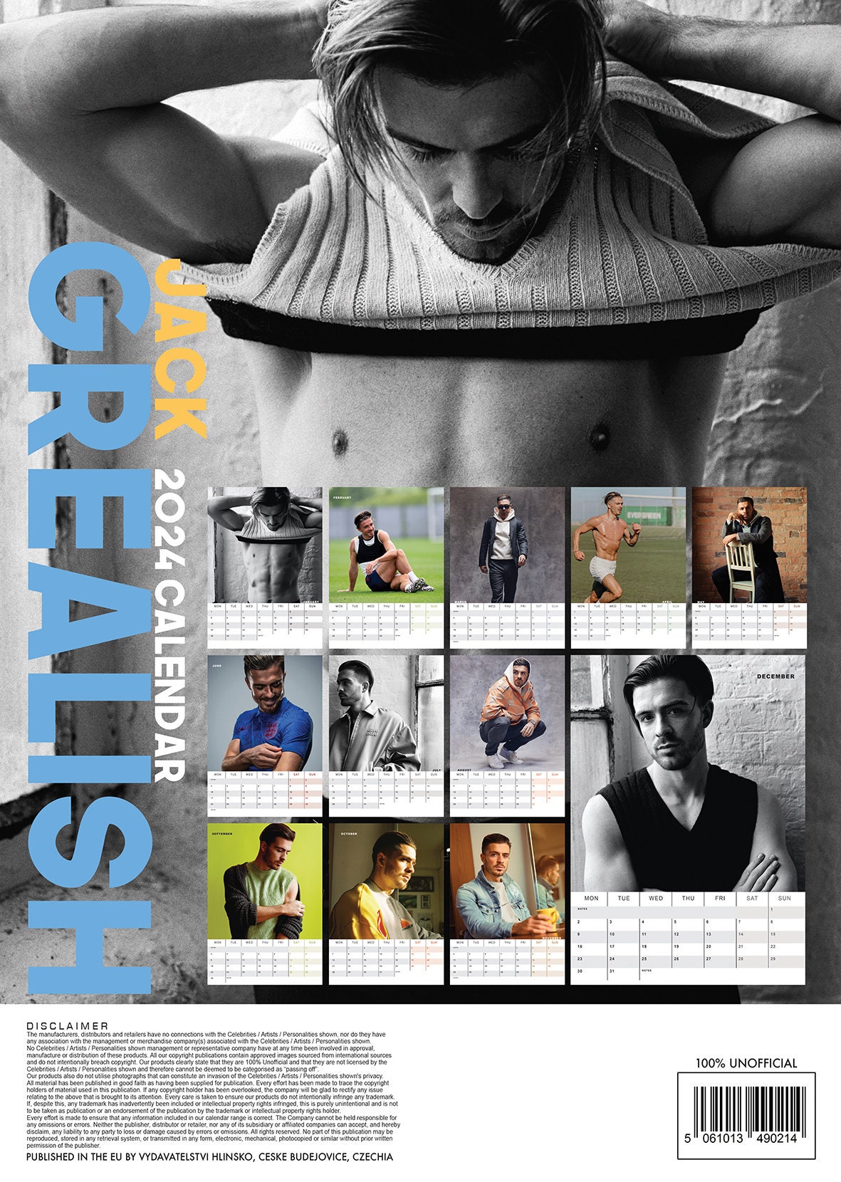 JACK GREALISH 2024 Calendar Etsy Canada