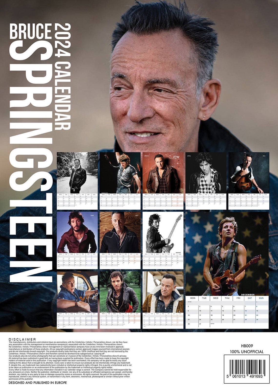 BRUCE SPRINGSTEEN 2024 Kalender DELUXE Etsy.de