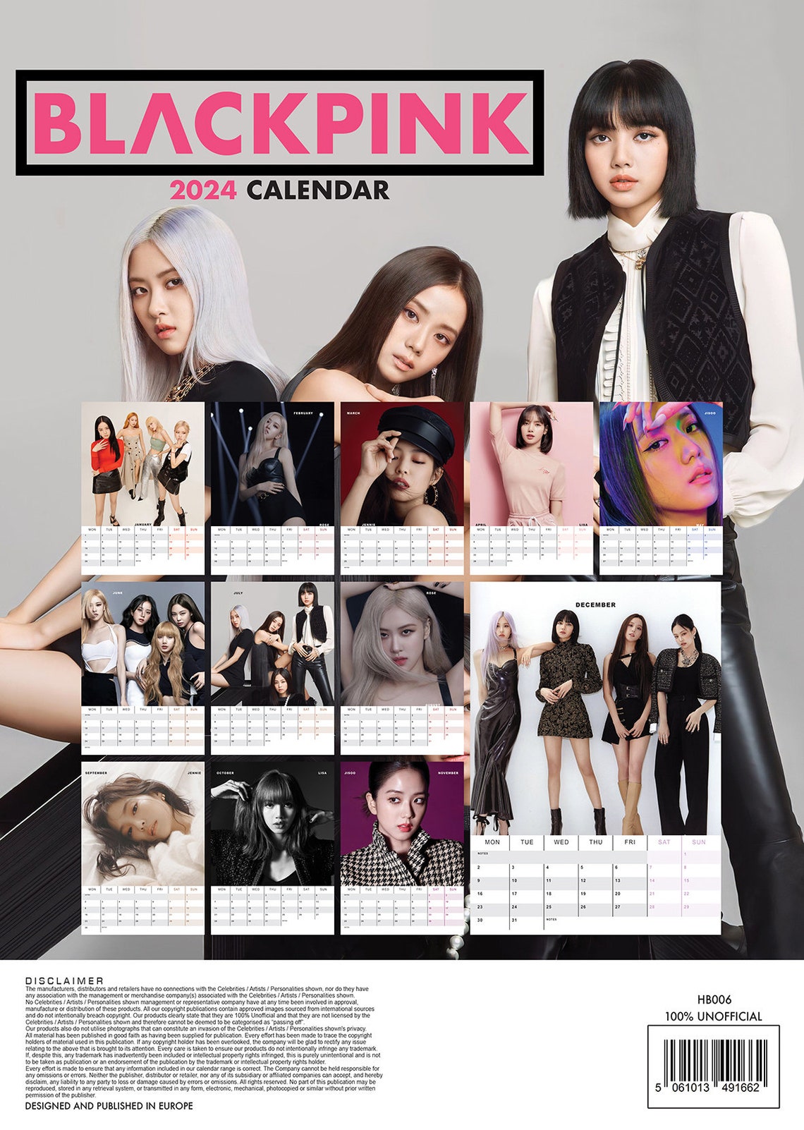 Calendrier BLACKPINK 2024 DULUXE Etsy France