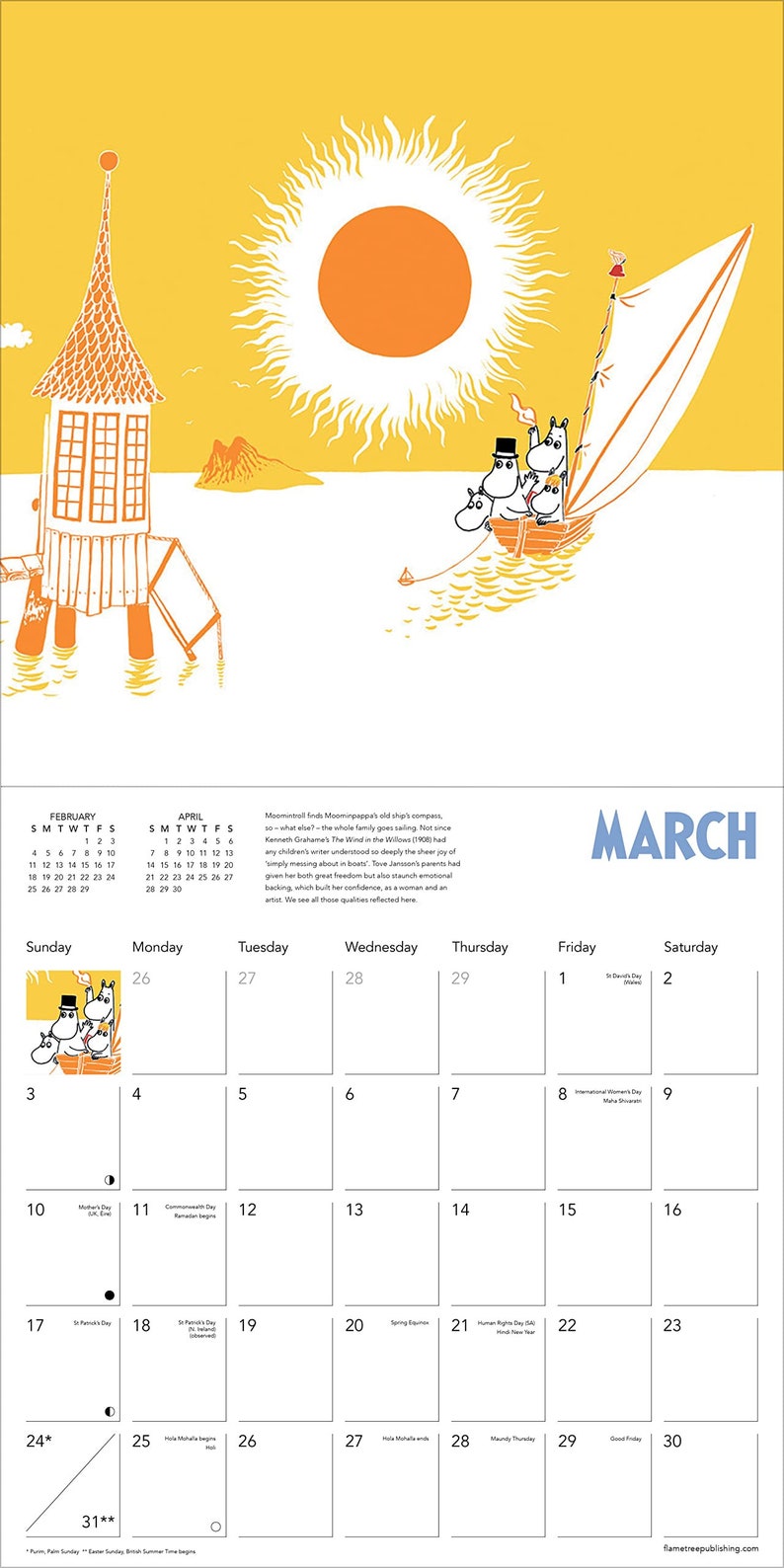 Moomin Wall Calendar 2024 Etsy UK