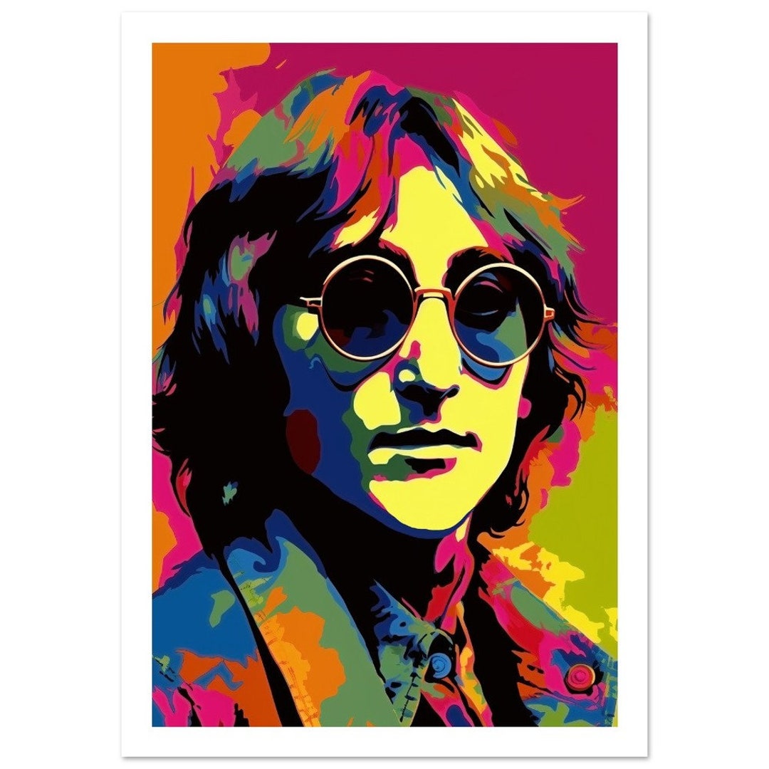 Bright John Lennon Pop Art Male Fashionista Poster Print on - Etsy New ...