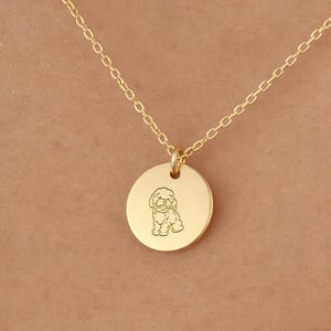 Guldpläterat pudelhalsband med djurhänge i 925K sterling
