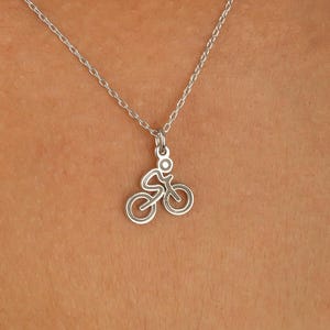 Fahrrad Halskette • 14K Vergoldet • 925K Silber Halskette • Fahrrad Anhänger • Sport Halskette • Unisex Halskette • Minimalistische Halskette