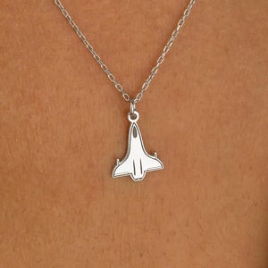 Warplane Necklace • 14K Gold Plated • 925K Silver Necklace • Fighter Jet Pendant • Aircraft Necklace • Battle Necklace • Minimalist Necklace