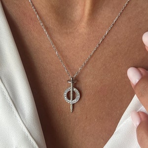 Nail Necklace • 14K Gold Plated • Wedge Pendant • Stylish Necklace • Night Jewelry • Cotter Jewelry • Pin Necklace • Jewelry for Girlfriend