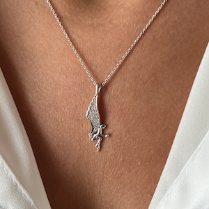 Fairy Necklace • 925 Silver • 14K Gold Plated • Pixie Pendant • Fairytale Jewelry • Gift for Daughter • Lovely Necklace • Gift for Her