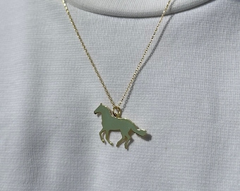 Horse Necklace • 925 Silver • Knight Pendant • Animal Jewelry • Dark Horse Necklace • Minimalist Gift • Jewelry for Her • Christmas Gift