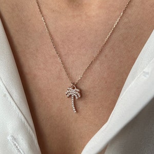 Palm Tree Necklace • 14K Gold •  Summer Necklace • Dubai Necklace • High Quality • Dainty Necklace • Summer Pendant • Bridesmaid Gift