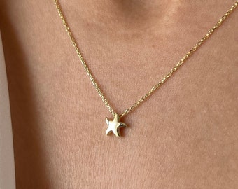 Starfish Necklace • 14K Gold Plated • Sea Pendant • Ocean Jewelry • Sea Star Pendant • Christmas Gift • Cute Necklaces • Minimalist Jewelry