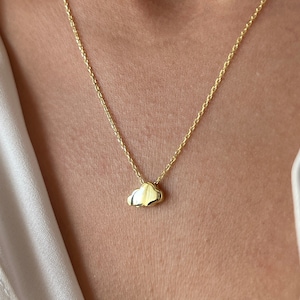 Cloud Necklace • 14K Gold Plated • Sky Necklace • 925 Silver • Cloud Pendant • Minimalist Necklace • Handmade Jewelry • Gift for Her