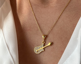 Guitar Necklace • 14K Gold Plated • Instrumental Pendant • Music Jewelry • Musician Necklace • Electro Guitar Necklace • Gift for Her