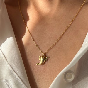 Ghost Necklace • 14K Gold Plated • Scary Pendant • 925 Silver • Halloween Jewelry • Gift for Her • Minimalist Gift • Stylish Jewelry