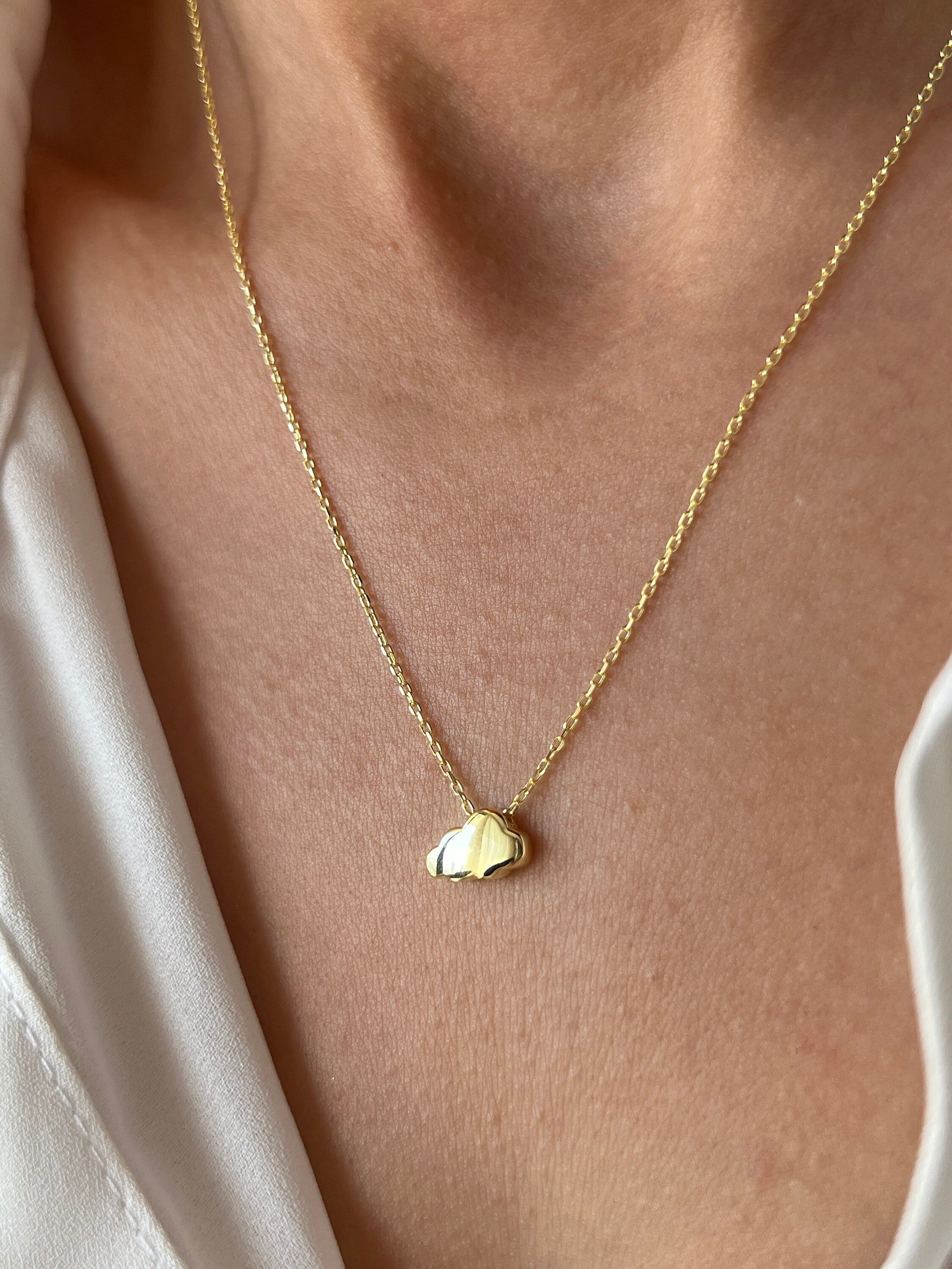Collier Pendentif Nuages Arc-en-ciel En Cristal - Plaqué Or Blanc, Neuf Avec étiquettes