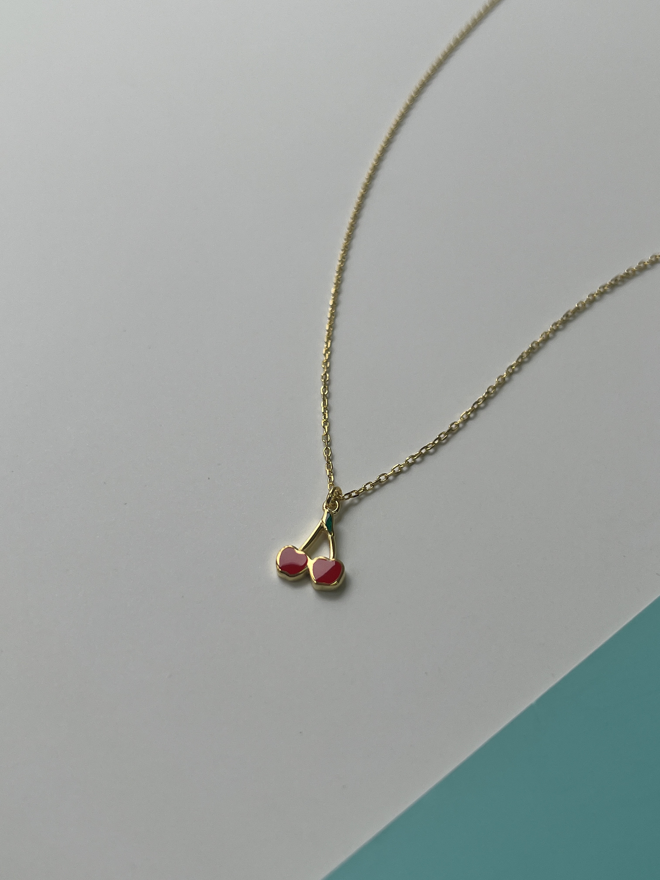 【Hei】high-quality cherry necklace★送料無料★2色 Cherries Pendant | Cherry Necklace | Suit Necklace | Jewelry