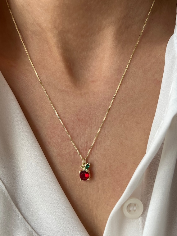 namana Collana Celeste con Ciondolo a Goccia, Argento con Zircone Azzurro a Forma di Pera, Collana Azzurra per Donna e Ragazza, Bigiotteria con Confezione Regalo