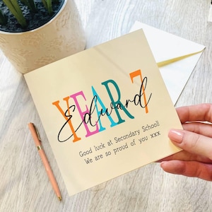 Biglietto di auguri personalizzato per la scuola secondaria di primo grado
