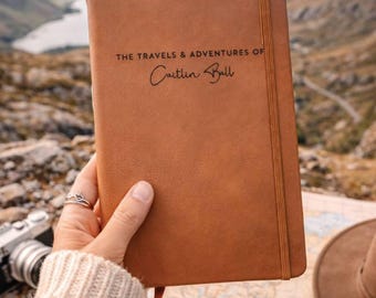 Faux Leather Travels And Adventures Travel Journal
