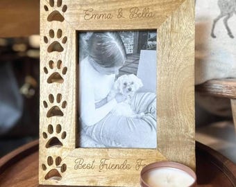 Personalised Paw Print Photo Frame