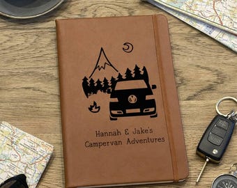 Personalised Campervan Travel Journal Notebook