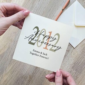 Gepersonaliseerde kaart voor het gelukkige jubileumjaar van keuze