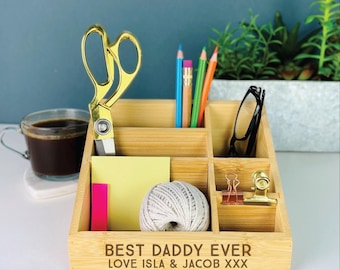 Personalised Best Daddy Ever Desk Tidy