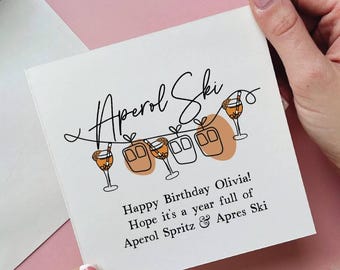 Oh Spritz It's Your Birthday | Aperol Birthday Card | Summer Cocktail