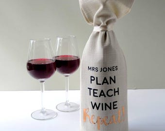 Teacher Thank You Alcohol Bottle Bag