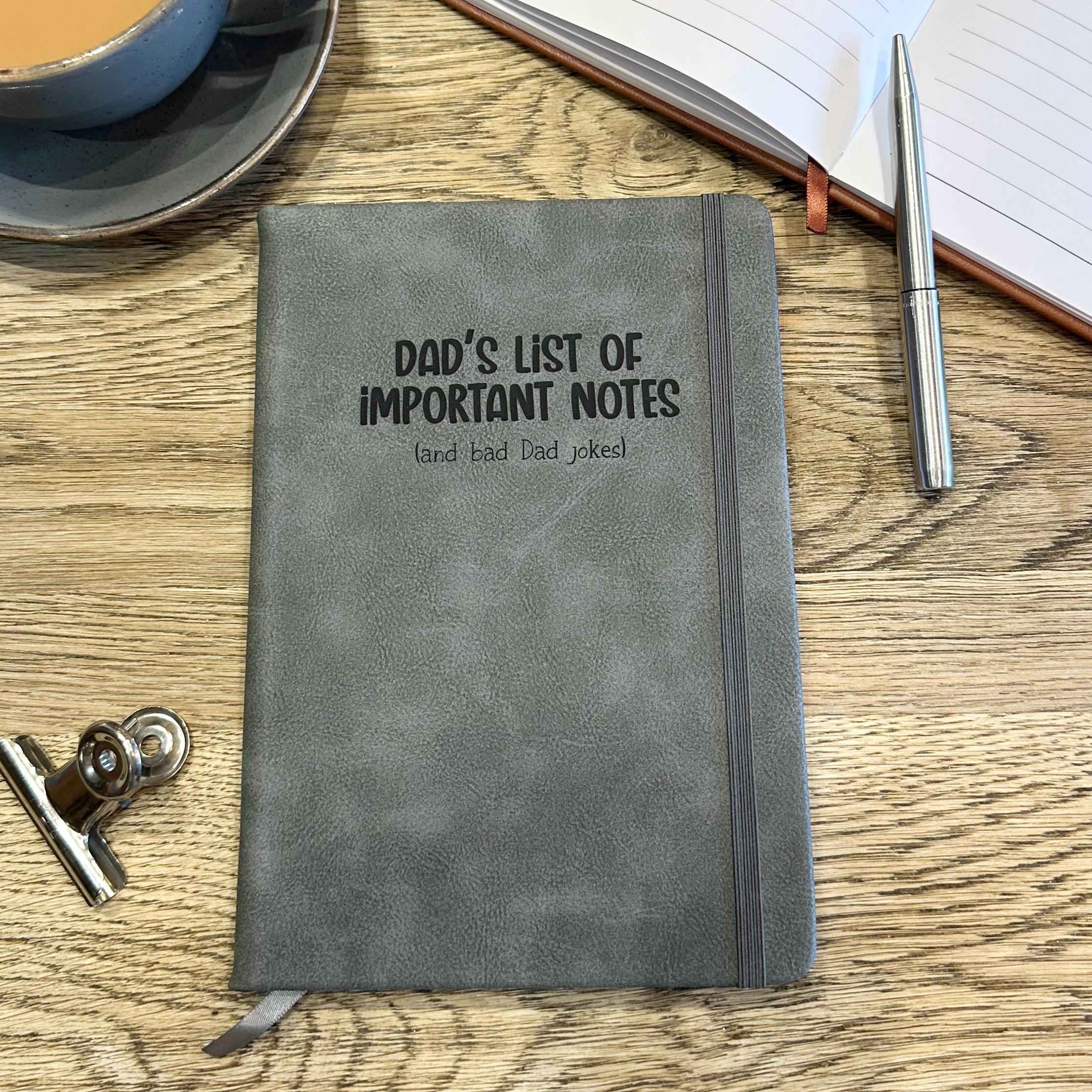 Personalised Dad's Notes and Bad Jokes Notebook - Etsy