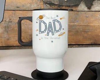 Personalised Best Step Dad In The Universe Travel Mug