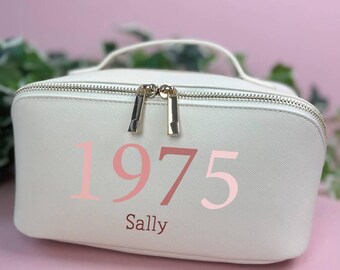 Personalised 50th Birthday Open Flat Washbag