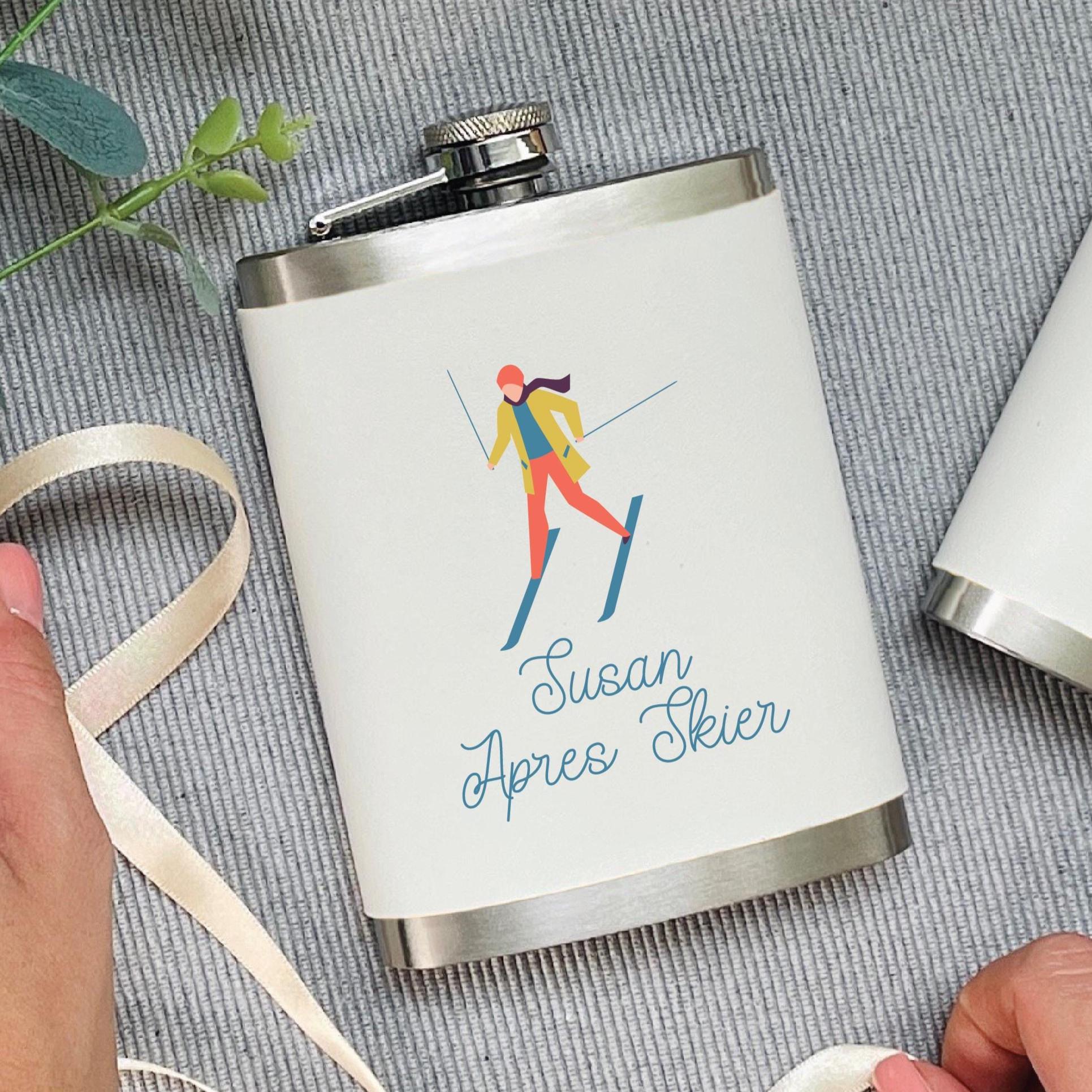 Personalised Apres Skier Hip Flask