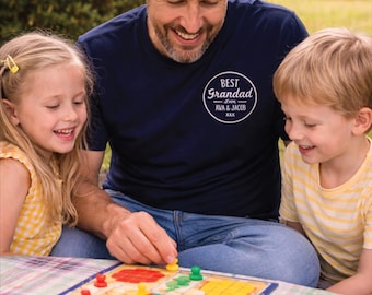 Personalized Grandad T-Shirt: Custom Grandchildren Names, Gift for Grandpa