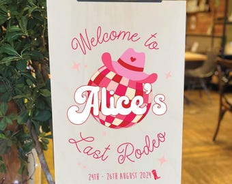 Personalised Last Rodeo Hen Party Sign