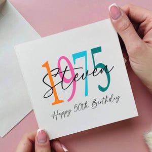 Personalised Birth Year 50th Birthday Card