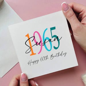 Carte personnalisée 60e anniversaire de naissance