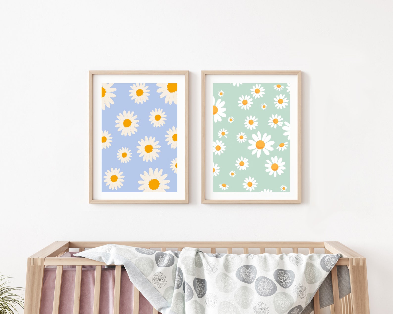 Nursery Daisy Flower Wall Art Print, Nursery Daisy Printable Wall Decor ...