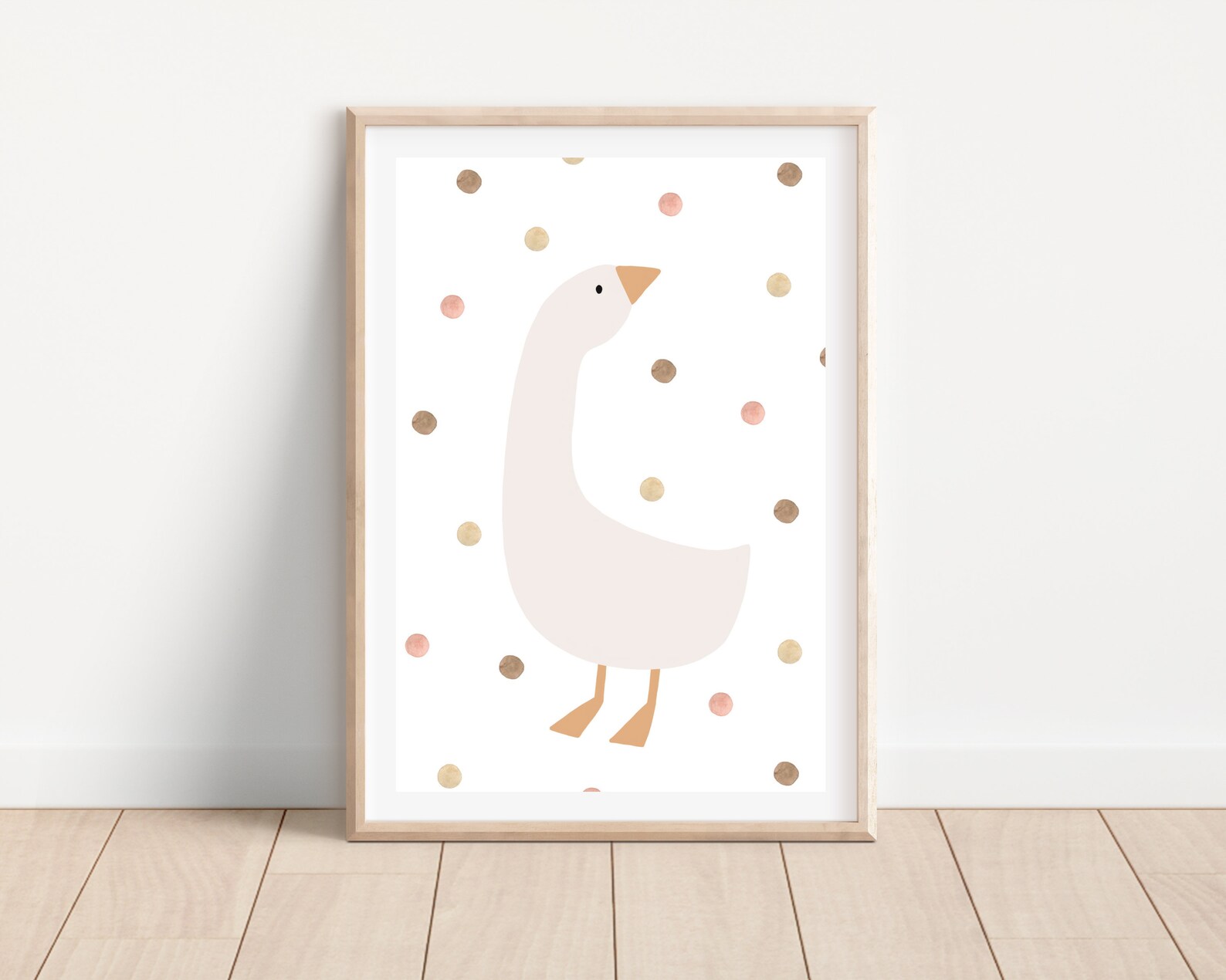 Cute Goose Print for Nursery, Goose Printable Wall Art, Kid Room ...