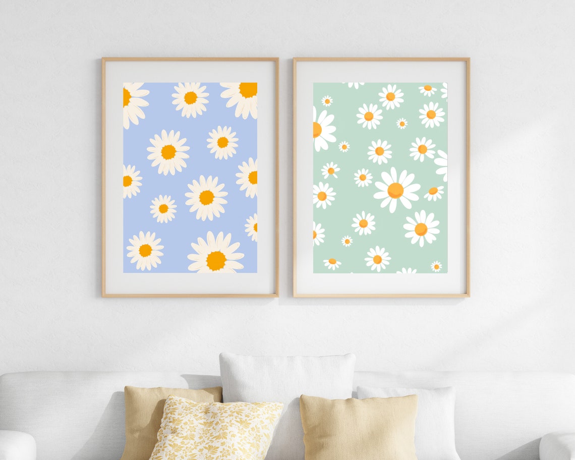 Nursery Daisy Flower Wall Art Print Nursery Daisy Printable - Etsy
